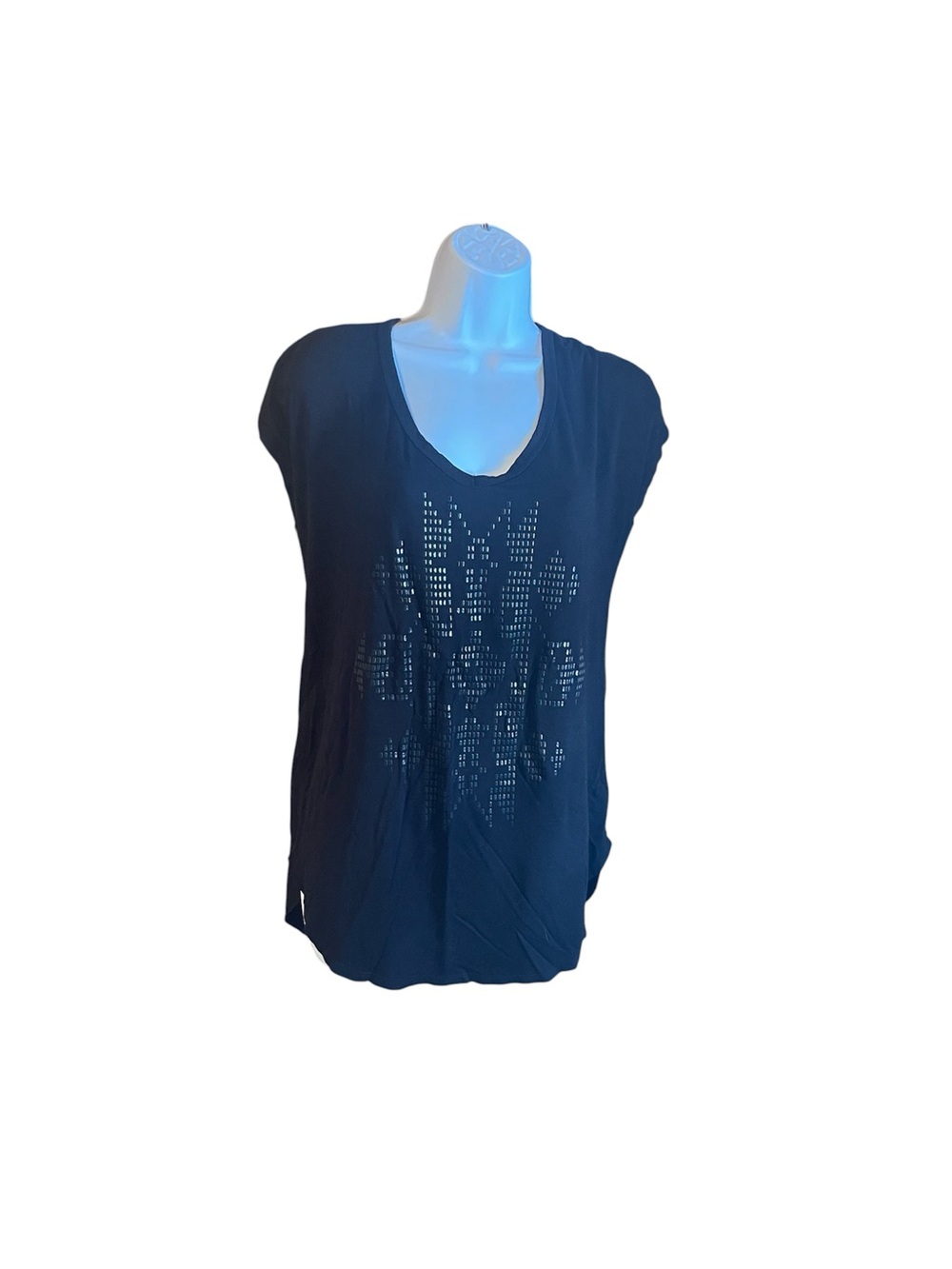 Women's Black Studded Top